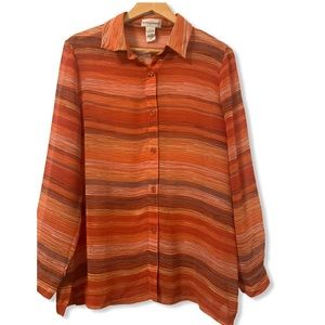 Draper’s & Damon’s Sheer Blouse Size L